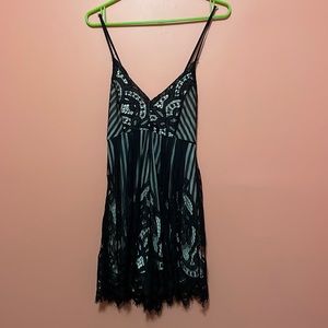 Simplee Black Lace Romper